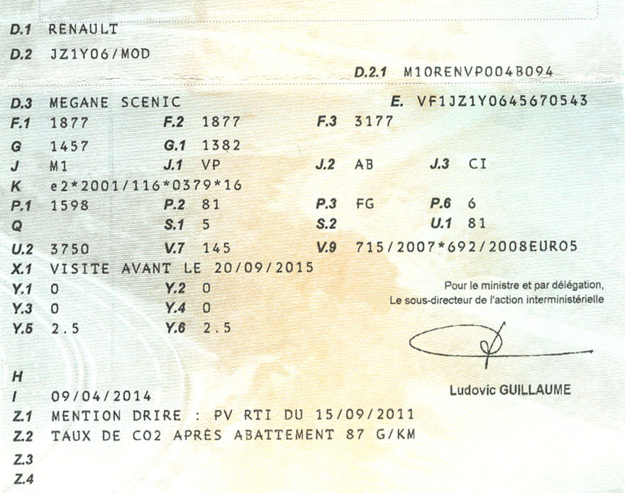 bioethanol carte grise