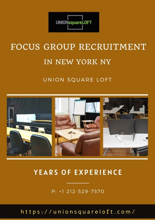 Union Square Loft is a premium venue option for Focus Group Research, Corporate Meetings, Privately Hosted Events and Full-service Production Studio needs.
